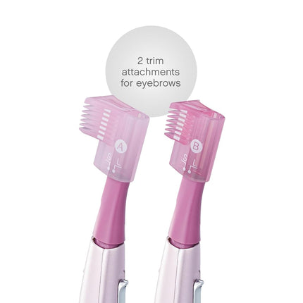 Tondeuse faciale PANASONIC pour femme ES2113PC, avec tête pivotante et accessoires tondeuse à sourcils, utilisation à sec, fonctionne sur piles