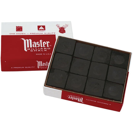 Caja de tizas para billar Imperial Master, 12 cubos, negra