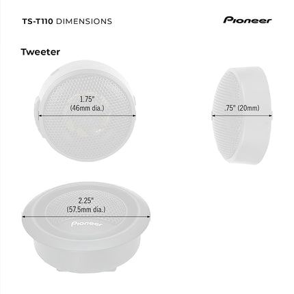 DJ Tech Pro USA, LLC Pioneer TST110 TS-T110 7/8-Inch Component Tweeter