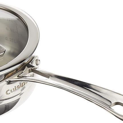 CUISINART 419-14 Contour Stainless 1-Quart Saucepan with Cover