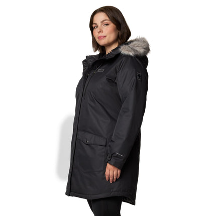 Chaqueta Larga Aislante Columbia Suttle Mountain para Mujer, 2024 Negra, 2X Talla Grande
