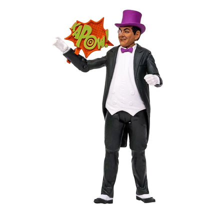 McFarlane Toys, DC Multiverse, 5-inch DC Retro Penguin Action Figure With Action Word Bubbles, Collectible DC Retro 1960's TV Figure â€“ Ages 12+