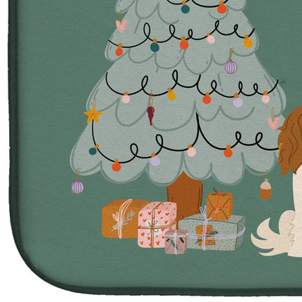 Caroline's Treasures CK7621DDM Cavalier Spaniel Christmas Everyone Dish Drying Mat, Polyester, Multicolor