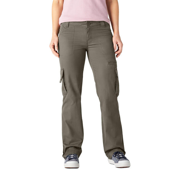 Dickies Women's Relaxed Cargo Pant, Rinsed Grape L