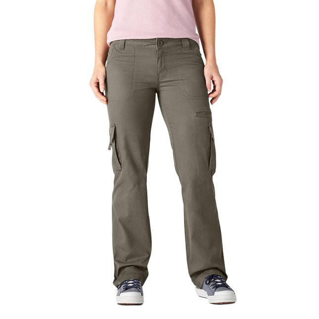 Dickies Women's Relaxed Cargo Pant, Rinsed Grape L
