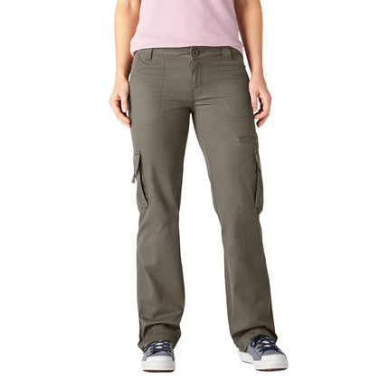 Dickies Women's Relaxed Cargo Pant, Rinsed Grape L