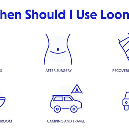Orinal portátil Loona, para cabecera y viajes, sin salpicaduras, diseñado para uso silencioso, ideal para mujeres, Loona Azul