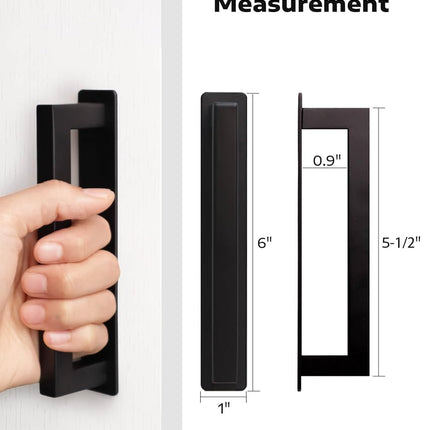 RVPEKUPE Adhesive Cabinet Handles Stick on Handle Self Stick Sliding Shower Door Handle 6" Black 4-Pack
