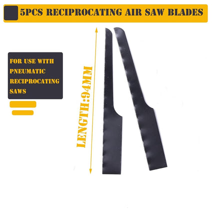 ATOPLEE 5pcs 18T Reciprocating Air Saw Blades, Bi-Metal Hacksaw Blades Power Cutting Tool Air Body Saw Hacksaw Blades Tools
