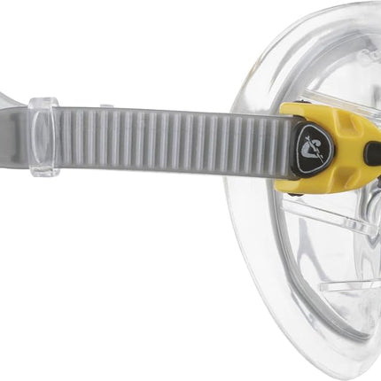 Cressi Big Eyes Evolution Crystal Mask - Revolutionary Adult Diving and Snorkeling Mask High Quality Crystal Silicone, Transparent/Yellow, One Size