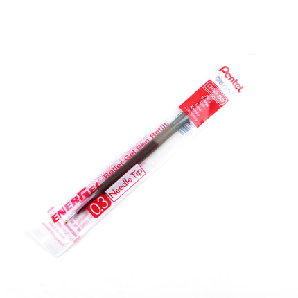 Pentel Refill Ink for EnerGel RTX Retractable Gel Pen Extra Fine Point Needle Tip, 12 Pack, 0.3mm, Red (LRN3-B)