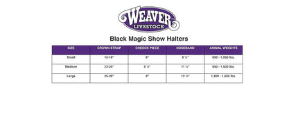 Weaver Leather Livestock Black Magic Show Halter, Medium