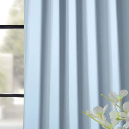 HPD Half Price Drapes Room Darkening Curtains 108 Inches Long for Bedroom & Living Room (1 Panel), 50 X 108, Frosted Blue