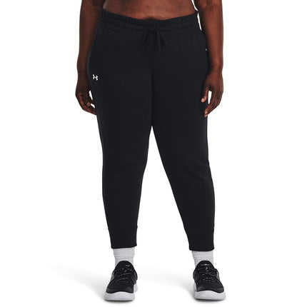 Under Armour Womens Rival Fleece Joggers Black/Whi