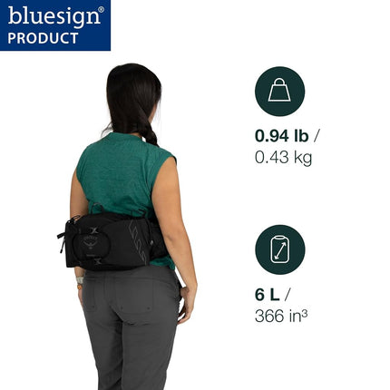 Osprey Riñonera de senderismo Tempest 6 para mujer, verde menta helado/botánica, talla única