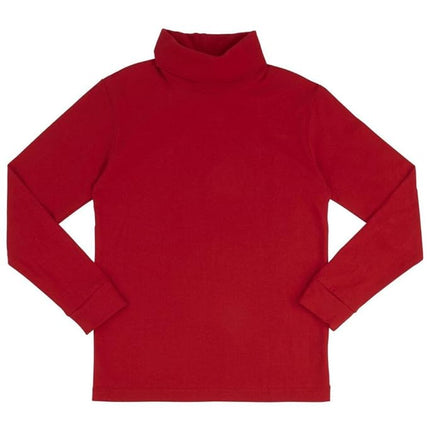 French Toast Boys' Long Sleeve Basic Turtleneck, Red, 4T