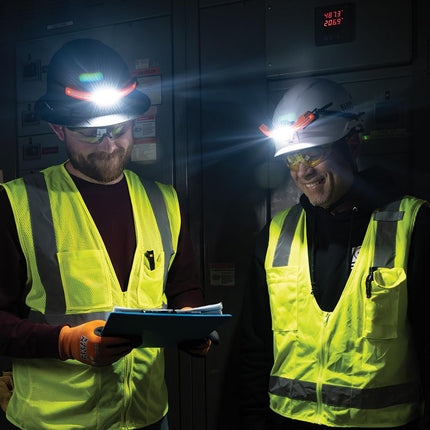 Klein Tools KHH56308 Rechargeable LED Wide-Beam Headlamp Work Light Hard Hats, 770 Lumens, Battery and Mount Included