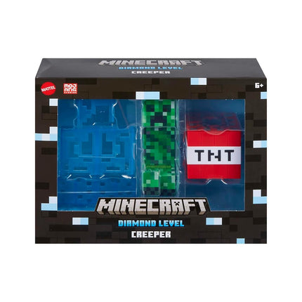 Mattel Minecraft Diamond Level Creeper, 5.5-inch Collector Action Figure with Die-cast Accessories, Toy Collectible Gift for Adult Fans & Kids Ages 6 Years & Older, HLL31