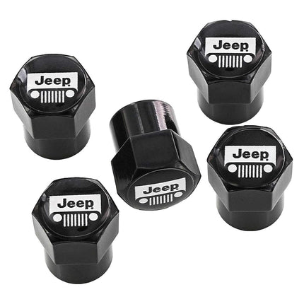 Tapones de válvula con logo Jeep de acabado negro… (NEGRO A)