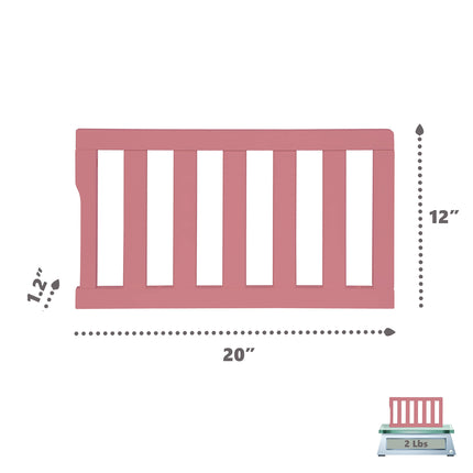 Dream On Me Convertible Crib Toddler Guard Rail in Rose
