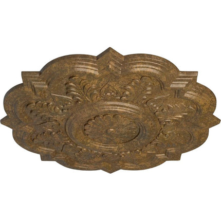 Ekena Millwork CM20DRRZS Deria – Roof Medallion for Awnings up to 6 Inches, Rubbed Bronze