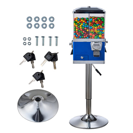 VEVOR - Commercial Vending Machine, Four Rotating Compartments, Candy and Candy Dispenser, Height Adjustable Candy Bank with Iron Stand, for Capsules