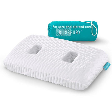 BLISSBURY Piercing Pillow, Adjustable Memory Foam,