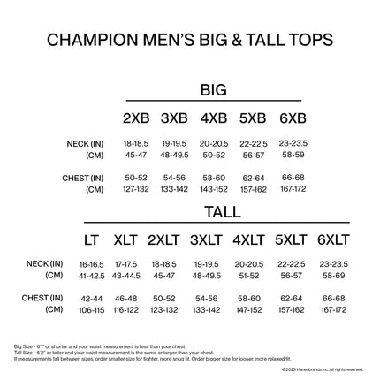 Champion Men's Classic Everyday Soft, Comfortable T-Shirt (Regular or Big & Tall), Black, XXXXXXL Big