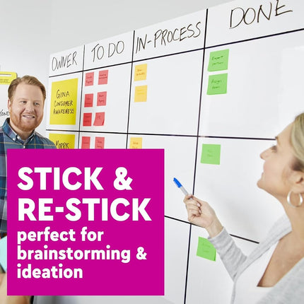 Post-it Super Sticky Notes 3x3 inch, 24 Pads/Pack, 70 Sheets/Pad, Workshop Kit, Red, Yellow, Green (654-24SSANSIOC)