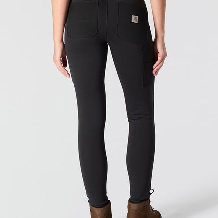 Carhartt Women's Force Lightweight Legging Work Utility Pants, Black, X-S Tall