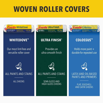 Purdy 140624012 Roller Sleeve, White, Pack of 2