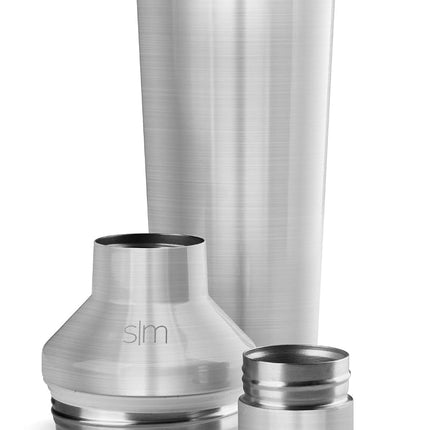 Simple Modern Insulated Cocktail Shaker, Jigger Lid | 20oz, Stainless Steel