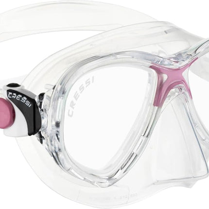 Cressi Kids Marea Jr Scuba Diving and Snorkeling Junior Mask - Transparent/Pink