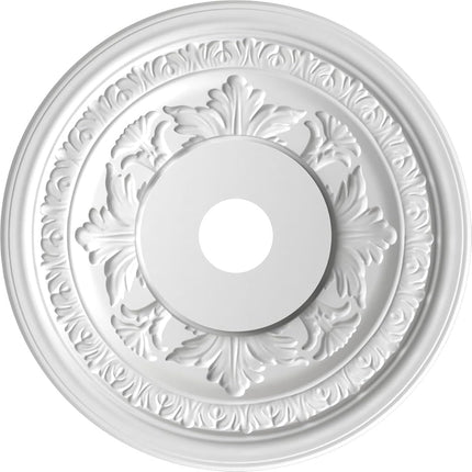 Ekena Millwork CMP22BACGH Baltimore Thermoformed PVC Ceiling Medallion (Fits Canopies up to 7 3/4"), 22"OD x 3 1/2"ID x 1"P, Metallic Gold Rush