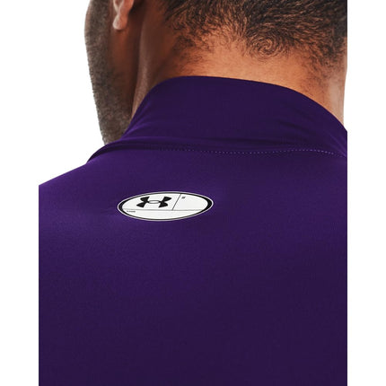 Under Armour Mens ColdGear Armour Compression Mock, Purple (500)/White, XX-Large