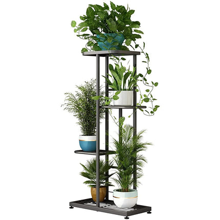 LINZINAR Metal 4 Tier 5 Potted Plant Stand Indoor 