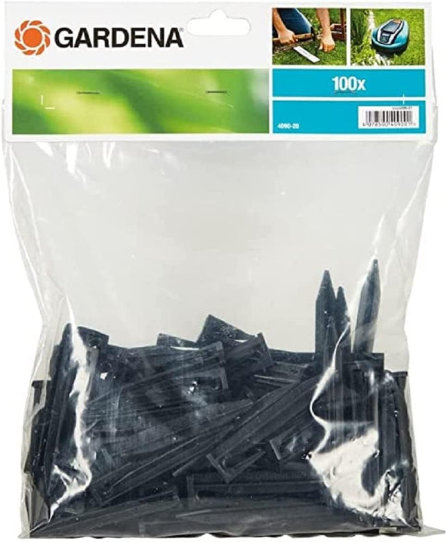 Gardena Hook: Moror Boat Accessories, Set of 100 Hooks for attaching limiting and Search Wires, Hooks act as a Cable Holder, Easy Attachment, for Articles 4071 and 4072 (4090-20)