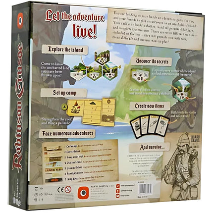 Portal Games, Robinson Crusoe: Adventures on The Cursed Island, Board Game, 1 to 4 Players, Ages 14+, 60 to 120 Minute Playing Time