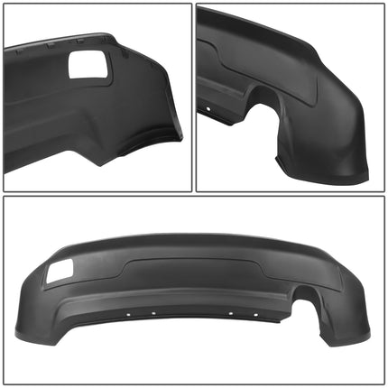 DNA MOTORING Rear Bumper Valances Replacement Compatible With 17-21 Jeep Compass, Latitude, Sport, With tow hook hole, Without parking aid sensor holes, CH1115100, OEM-APR-CH1115100