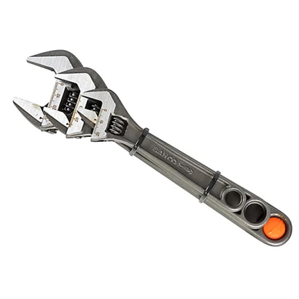 Bahco BHADJUST 3 ADJ3 Set of 3 Adjustable Wrenches (8070/8071 / 8072), Grey, 16 degree head angle