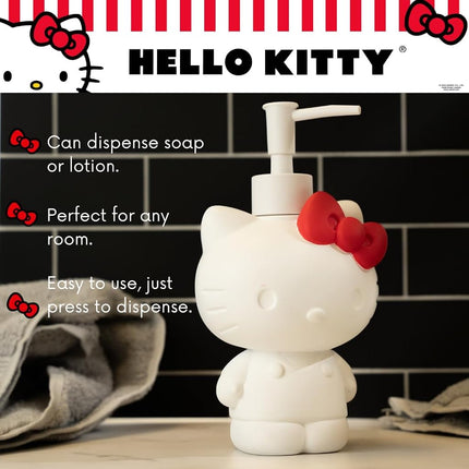 Franco Soap Lotion, Resin, Red-Hello Kitty Pump Dispenser