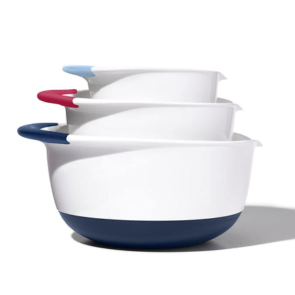 OXO,Plastic Good Grips 3-Piece Mixing Bowl Set – B