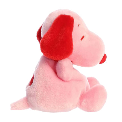 Aurora® Adorable Peanuts® Snoopy Palm Pals™ Stuffed Animal - Officially Licensed Toys for All Snoopy Fans - Nostalgic Gift for Adults and Valentine's Day - Red & Pink 5 Inches