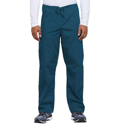 Cherokee Men's Drawstring Cargo Scrub Pant, Caribb