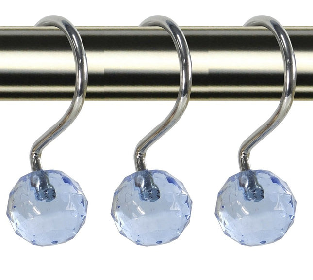 Daniel's Bath & Beyond 12 Piece Crystal Shower Hoo
