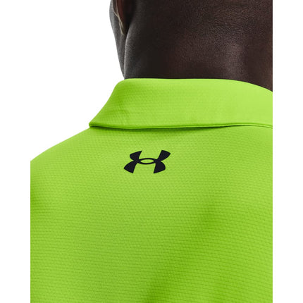 Under Armour Men's Tech Golf Polo, (369) Lime Surge / / Black, S Tall