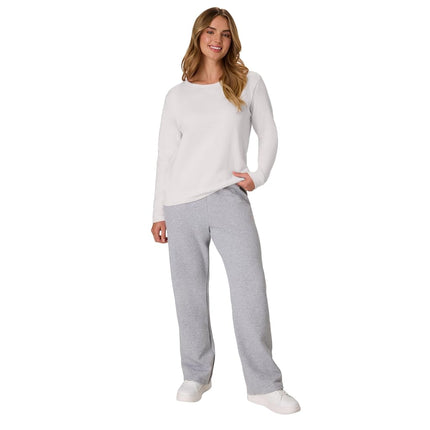 Hanes Women's EcoSmart Crewneck Sweatshirt, White, Medium