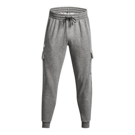 Under Armour UA Rival Fleece Cargo Jogger - Castlerock Light Heather / / White - XS