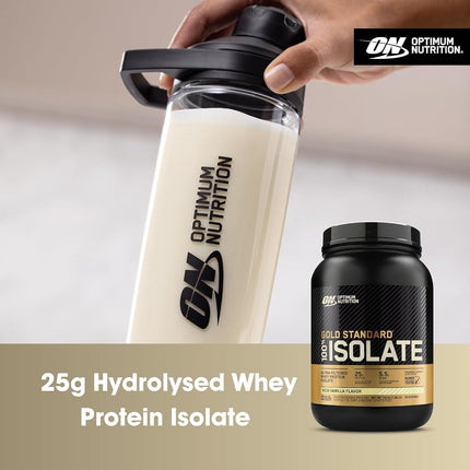 OPTIMUM NUTRITION Gold Standard 100% Whey Isolate Protein Powder, Vanilla Flavour, 1.36kg - [packaging may vary]