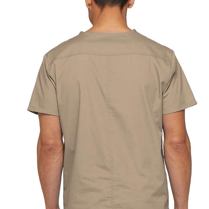 Dickies mens Signature V-neck medical scrubs shirts, Khaki, 5X-Large US